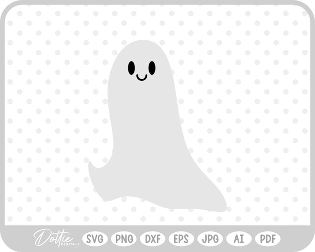 Ghost Halloween SVG DottieDigitals 