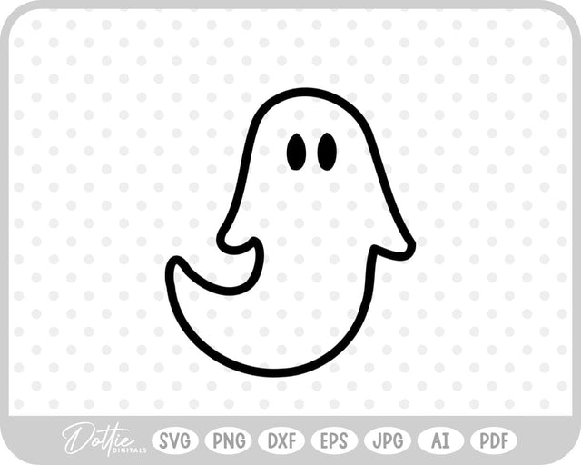 Ghost Halloween SVG DottieDigitals 
