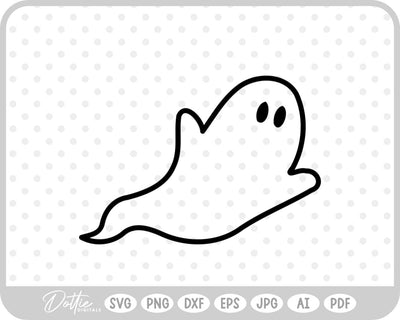 Ghost Halloween SVG DottieDigitals 