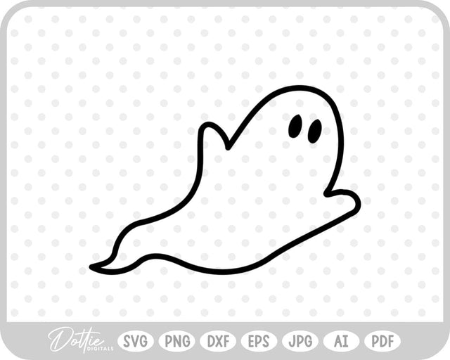 Ghost Halloween SVG DottieDigitals 