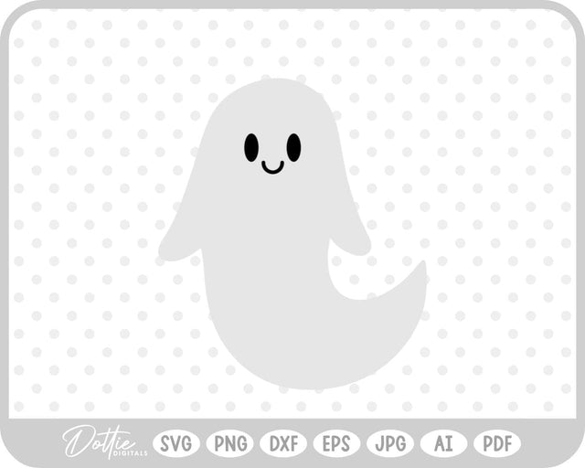 Ghost Halloween SVG DottieDigitals 