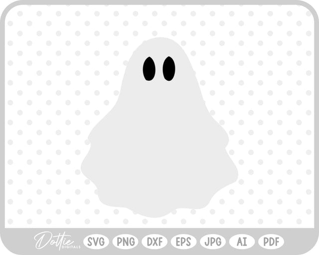 Ghost Halloween SVG DottieDigitals 