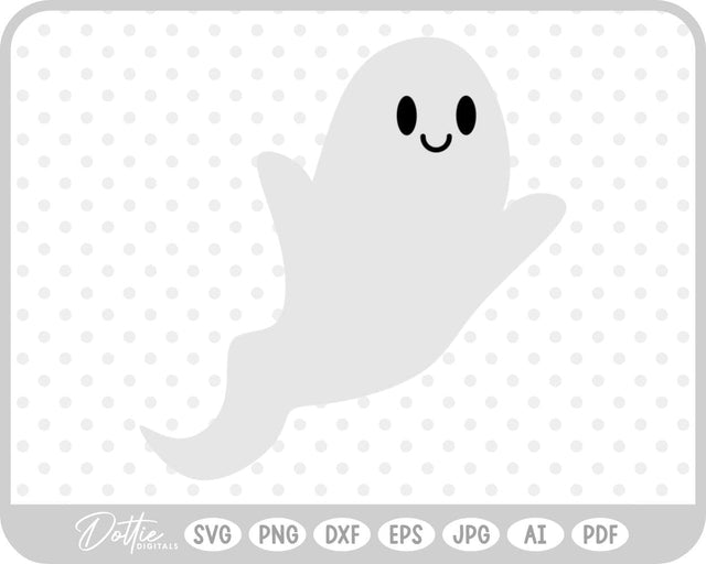 Ghost Halloween SVG DottieDigitals 