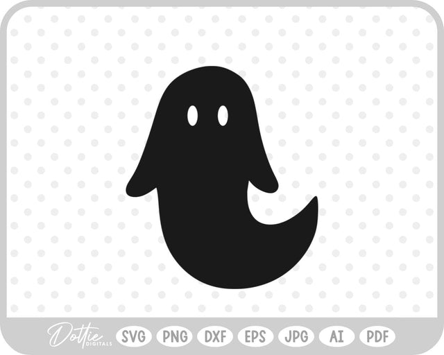 Ghost Halloween SVG DottieDigitals 
