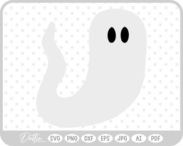 Ghost Halloween SVG DottieDigitals 