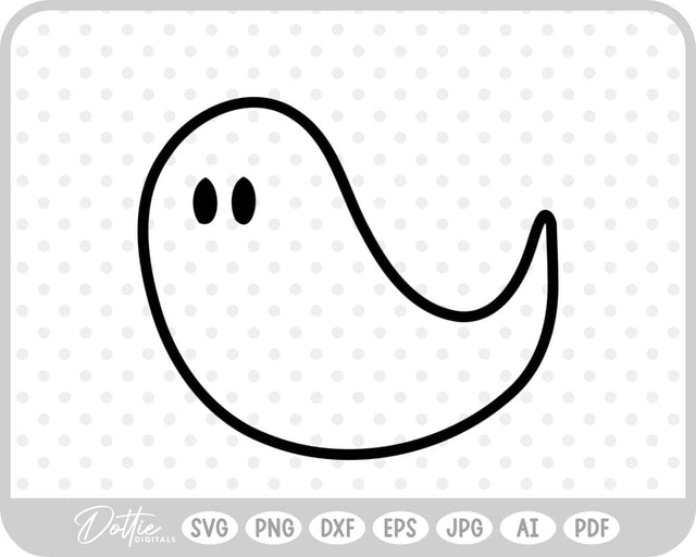 Ghost Halloween SVG DottieDigitals 
