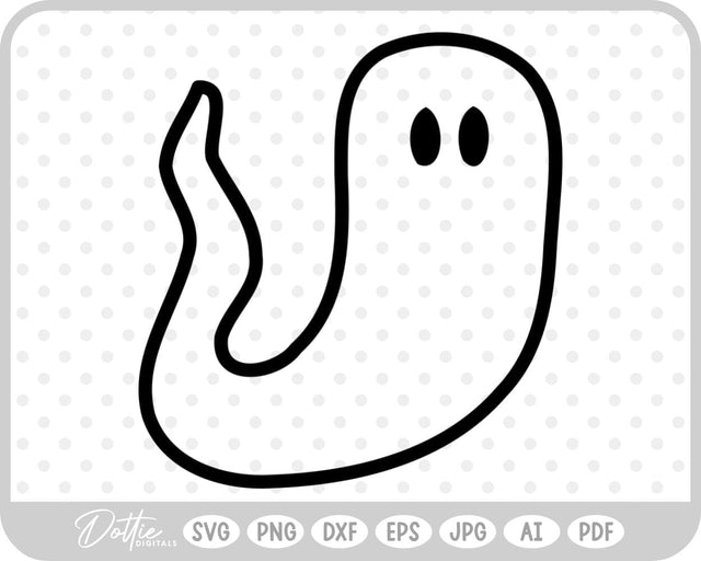 Ghost Halloween SVG DottieDigitals 