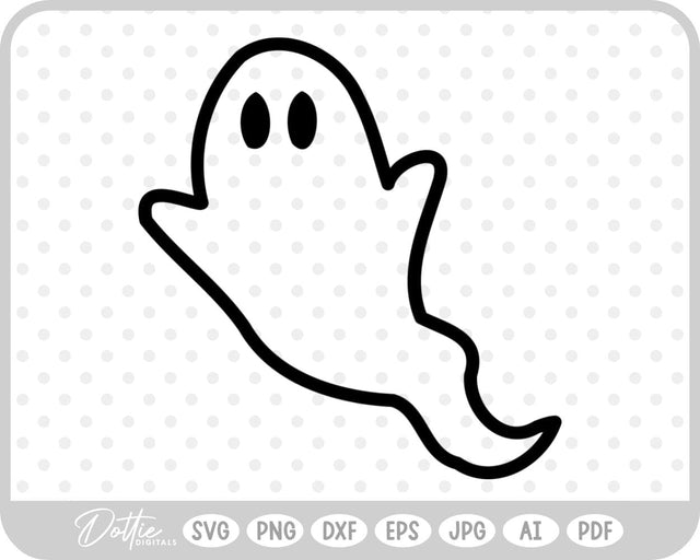 Ghost Halloween SVG DottieDigitals 