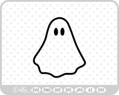 Ghost Halloween SVG DottieDigitals 
