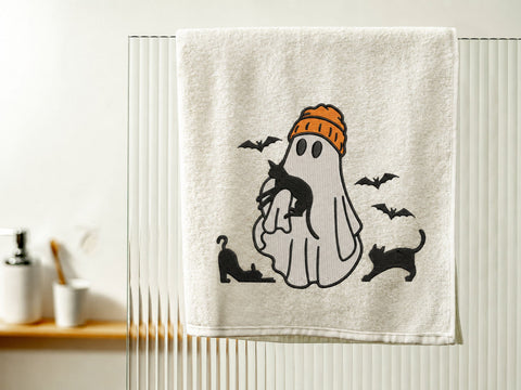 Ghost Holding Cat Embroidery Design, 4 sizes, Ghost Machine Embroidery Design, Halloween Cat Embroidery Files, Halloween Embroidery Embroidery/Applique DESIGNS DesignDestine 