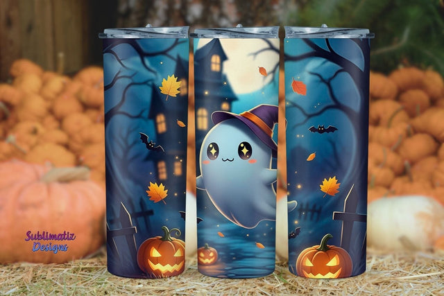 Ghost Magic Halloween Tumbler Wrap | Halloween Tumbler Wrap for Sublimation Sublimation Sublimatiz Designs 