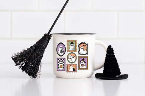 Ghost Portrait Gallery PNG, Cute Halloween PNG SVG Pickled Thistle Creative 
