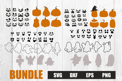 Ghost & pumpkin face custom halloween svg SVG dadan_pm 