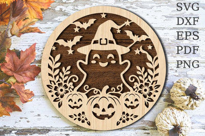Ghost Pumpkin Halloween Laser Cut SVG SVG Rupkotha 