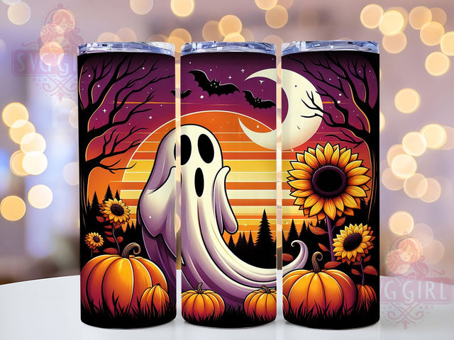 Ghost Pumpkin Halloween Tumbler Wrap, Ghost Tumbler Wrap, 20oz Skinny Tumbler, Pumpkin Tumbler Png, Sublimation Design, Tumbler Wrap Download, Spooky Season Png Sublimation SvggirlplusArt 