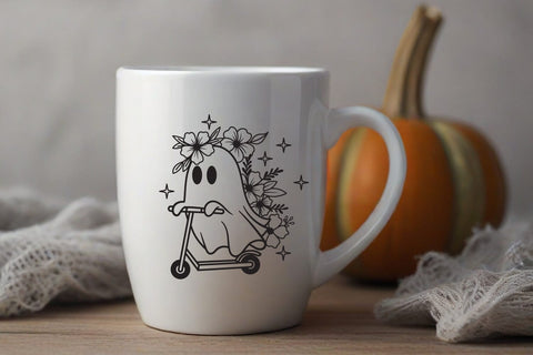 Ghost ride, flowers, ghost cute halloween SVG dadan_pm 