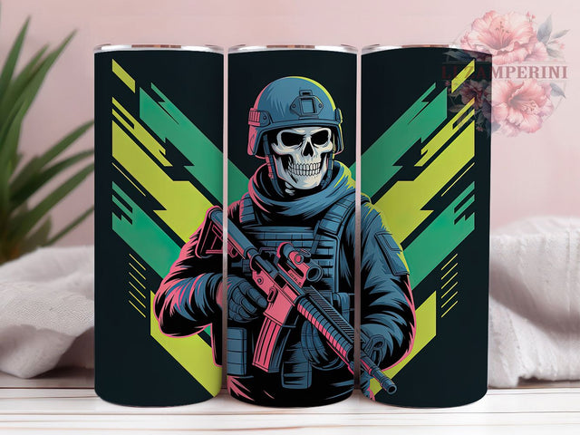 Ghost Skull Esports Pro Gamer Tumbler, Esports Cup Wrap, Gaming Skull Drinkware, 20Oz Sublimation Design, FPS Gamer Mug, Streamer Merch Tumbler, Pro Gamer Cup Sublimation Li Zamperini 