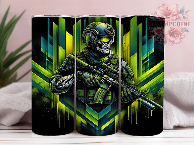 Ghost Skull Esports Pro Gamer Tumbler, Esports Cup Wrap, Gaming Skull Drinkware, 20Oz Sublimation Design, FPS Gamer Mug, Streamer Merch Tumbler, Pro Gamer Cup Sublimation Li Zamperini 