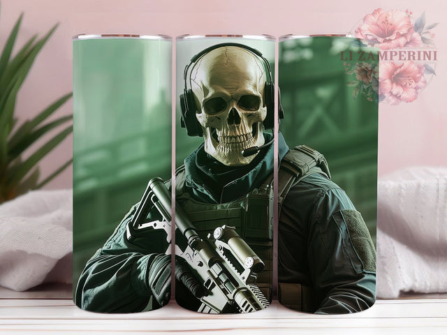 Ghost Soldier Military Gamer Tumbler, Military Gamer Wrap, Tactical Gaming Cup, 20Oz Sublimation Design, Army Esports Drinkware, Camouflage Gamer Mug, FPS Gaming Tumbler Sublimation Li Zamperini 