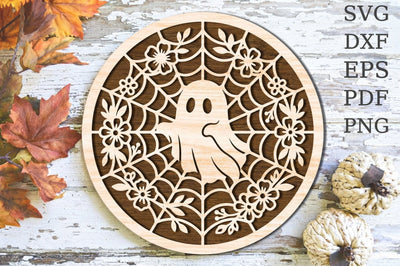 Ghost Spider Web Laser Cut SVG SVG Rupkotha 
