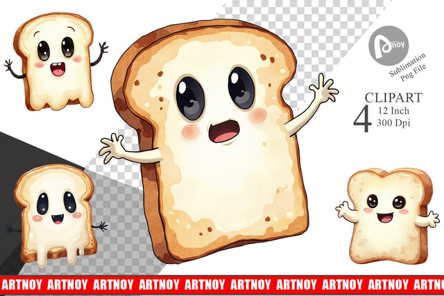 Ghost Toast Clipart Sublimation artnoy 