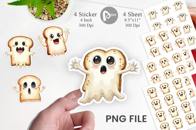 Ghost Toast Sticker Sublimation artnoy 