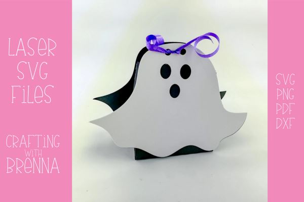 Ghost Treat Box Laser SVG File SVG Crafting With Brenna 