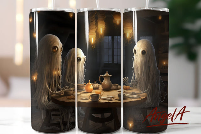 Ghost tumbler funny PNG / 20 oz Halloween tumbler wrap Sublimation Angelina Semenova 