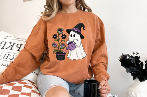 Ghost Watering Spooky Plant PNG Sublimation Pickled Thistle Creative 