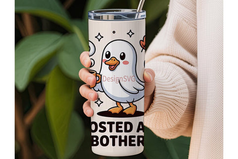 Ghosted and Unbothered 20oz Tumbler Wrap Sublimation DesignSVG 