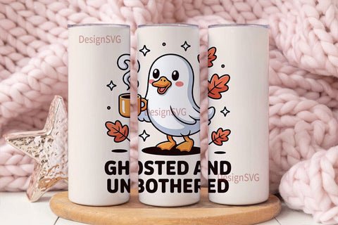 Ghosted and Unbothered 20oz Tumbler Wrap Sublimation DesignSVG 