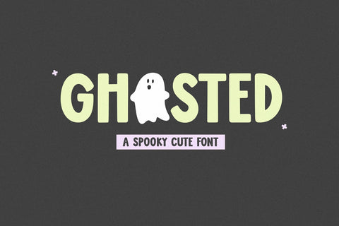 Ghosted - Cute Ghost Halloween Font Font KA Designs 