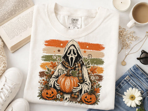 Ghostface Fall Coffee Png, Halloween Latte Shirt Design, Autumn Spooky Season Sublimation, Spooky Pumpkin Coffee PNG SVG DesignDestine 