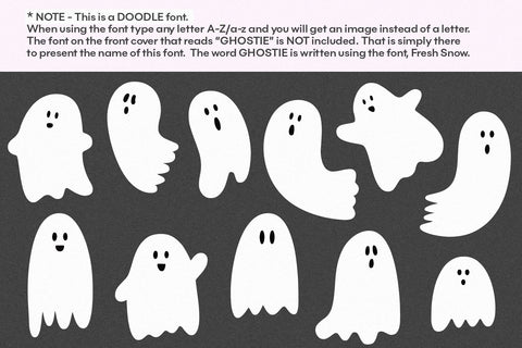 Ghostie - Halloween Doodle Font Font KA Designs 