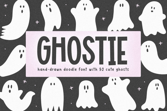 Ghostie - Halloween Doodle Font Font KA Designs 