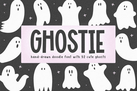 Ghostie - Halloween Doodle Font Font KA Designs 