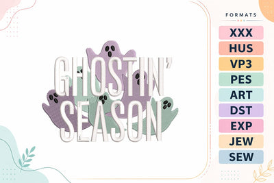 Ghostin Season Pastel Ghosts Embroidery Design Embroidery/Applique DESIGNS sg embroidery 