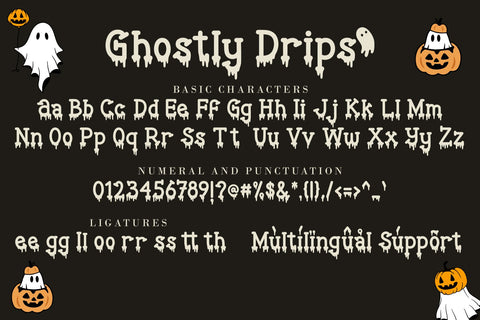 Ghostly Drips Font AEN Creative Store 