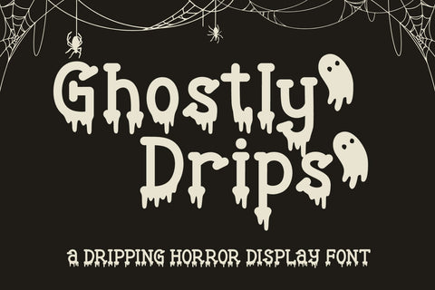 Ghostly Drips Font AEN Creative Store 