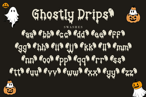 Ghostly Drips Font AEN Creative Store 