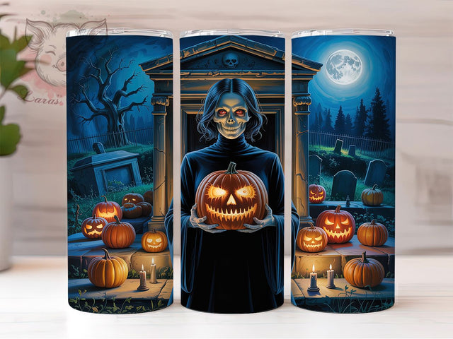 Ghostly Maiden Elegant Halloween Tumbler, Haunted Beauty Wrap, Spooky Feminine Design, 20oz Halloween Tumbler, Ethereal Ghost Sublimation, Gothic Halloween Wrap, Elegant Spooky Drinkware Sublimation Lara' s Designs 