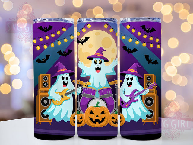 Ghostly Rock Star Skull Halloween Tumbler, Halloween Band Wrap, Spooky Music Sublimation, Gothic Rock Drinkware, Haunted Rock Star Cup, Creepy Concert Tumbler, Skull Guitar Halloween Design Sublimation SvggirlplusArt 