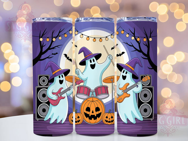 Ghostly Rock Star Skull Halloween Tumbler, Halloween Band Wrap, Spooky Music Sublimation, Gothic Rock Drinkware, Haunted Rock Star Cup, Creepy Concert Tumbler, Skull Guitar Halloween Design Sublimation SvggirlplusArt 