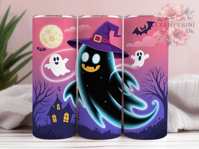 Ghostly Spooky Haunted Night Halloween Tumbler, Spooky Ghost Wrap, Haunted Night Cup, 20Oz Sublimation Design, Creepy Cute Drinkware, Fall Ghost Mug, Gothic Halloween Tumbler Sublimation Li Zamperini 