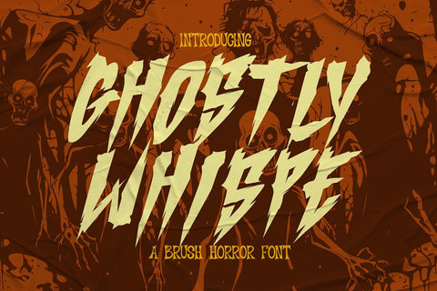 Ghostly Whispe - A Brush Horror Font Font Mozzatype 