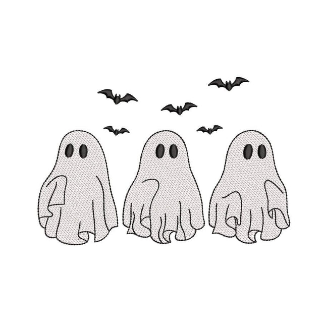 Ghosts Embroidery Design, Spooky Embroidery Design, Halloween Ghost Embroidery Design, 3 sizes, Instant Download Embroidery/Applique DESIGNS Nino Nadaraia 