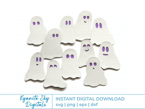 Ghosts SVG Bundle for Halloween SVG Kyanite Sky Digitals 
