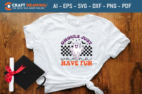 Ghouls Just Have Fun Halloween Svg, Halloween Png , Halloween Clipart, Ghost Svg, Halloween Shirt Svg, Hippie Svg, Retro Svg, Svg Bundle, Sublimation Designs SVG Debashish Barman 