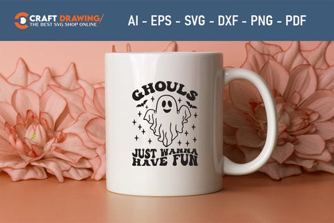 Ghouls Just Wanna Have Fun Halloween Svg, Halloween Png , Halloween Clipart, Ghost Svg, Halloween Shirt Svg, Hippie Svg, Retro Svg, Svg Bundle, Sublimation Designs SVG Debashish Barman 