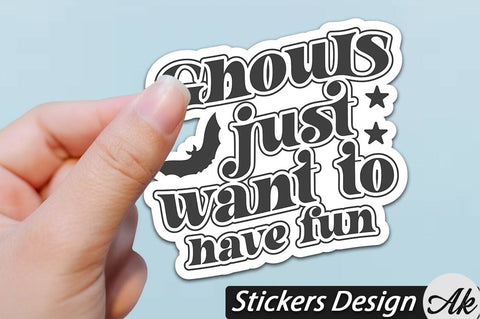 Ghouls just want to have fun Stickers Design SVG akazaddesign 